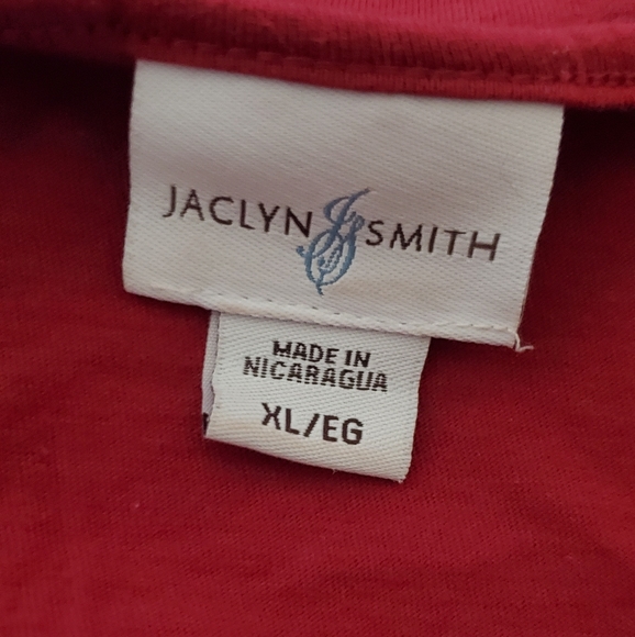 Jaclyn Smith maroon lace top XL - Picture 7 of 8